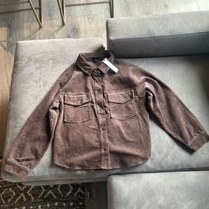 NWT Sanctuary Brown Corduroy Long Sleeve Button Up  Top